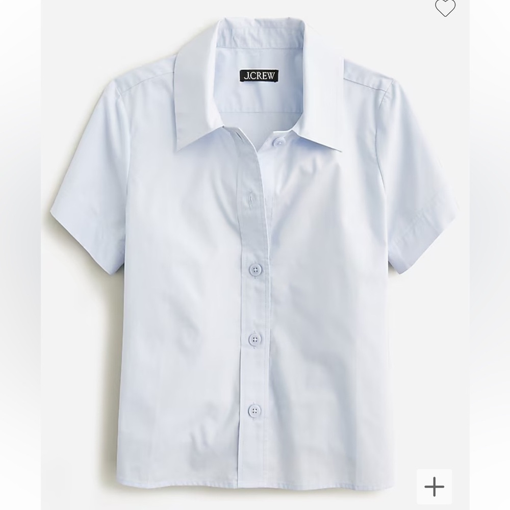 J. Crew Gamine Cotton Poplin Shirt in white